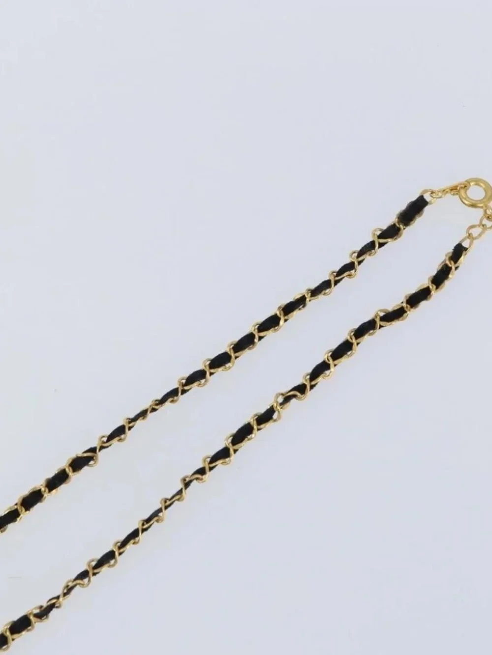 CHANEL Perfume Necklace metal Gold CC Auth mr1750